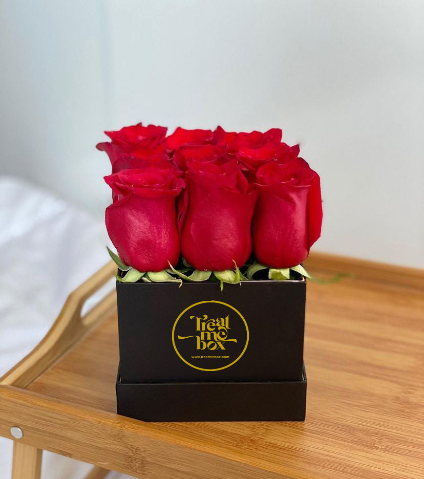 Red roses 9 pcs box