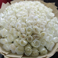 White roses bouquet